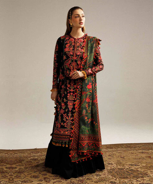 Hussain Rehar Dhanak 3PC Embroidered With Digital Printed Dupatta-173