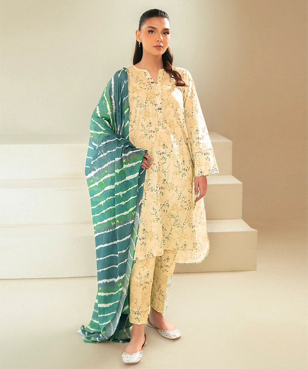 CS KHADDAR 3PC WITH KHADDAR PRINTED SHIRT & TROUSER-901