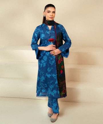 CS KHADDAR 3PC WITH KHADDAR PRINTED SHIRT & TROUSER-909